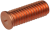 Резьбовая приварная шпилька омедненная сталь М3 х 8 (1000шт) Материалы для Конденсаторных установок фото, изображение